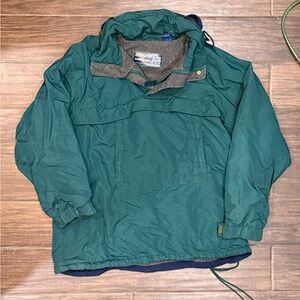 Vintage Y2K AMERICAN EAGLE OUTFITTERS ACTIVESPORT MEN'S L Puffy Coat Hood Green